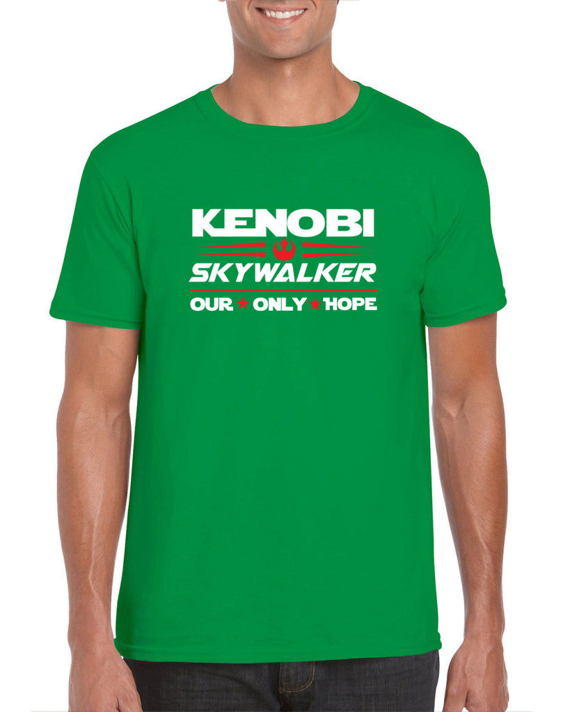 Kenobi Skywalker 2020 Mens T-Shirt luke obi wan star wars president campaign election only hope jedi 80s movie