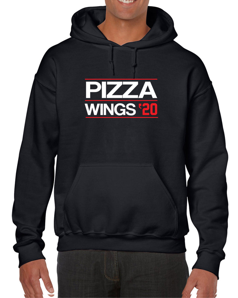 Pizza Wings 2020 Hoodie Hooded Sweatshirt food snacks sports party election campaign president