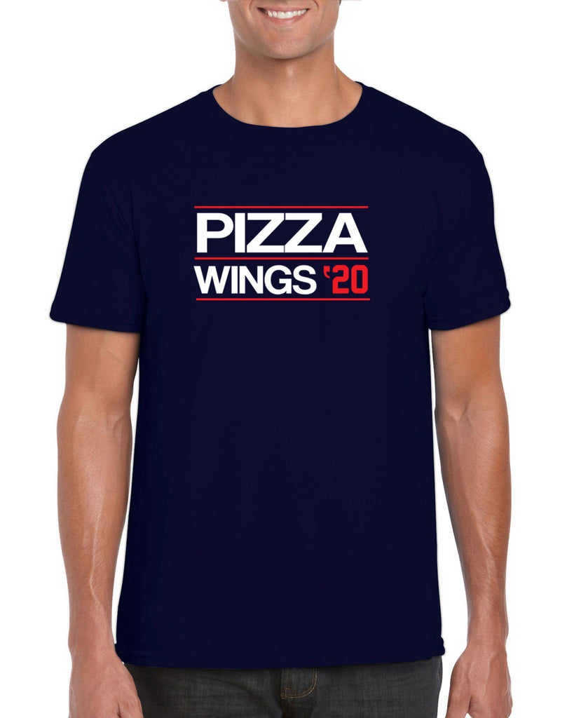 Pizza Wings 2020 Mens T-shirt food snacks sports party election campaign president