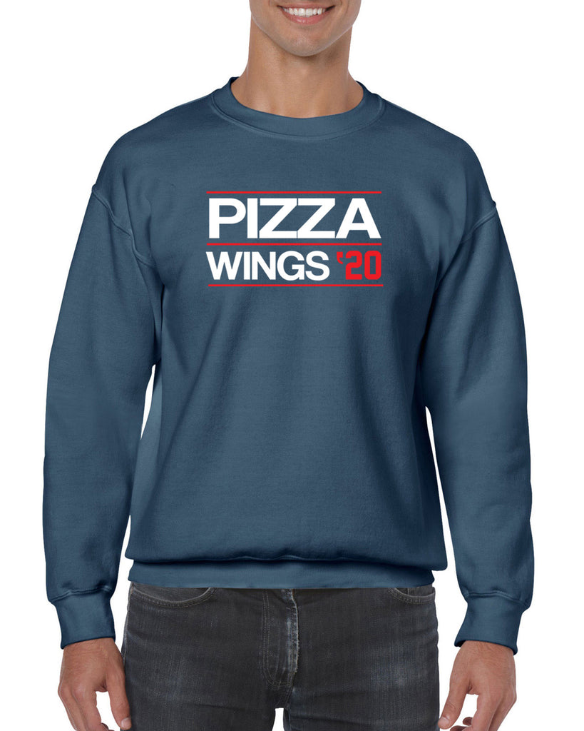 Pizza Wings 2020 Crew Sweatshirt food snacks sports party election campaign president