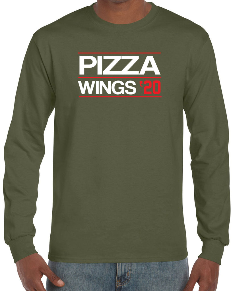 Pizza Wings 2020 Long Sleeve Shirt food snacks sports party election campaign president