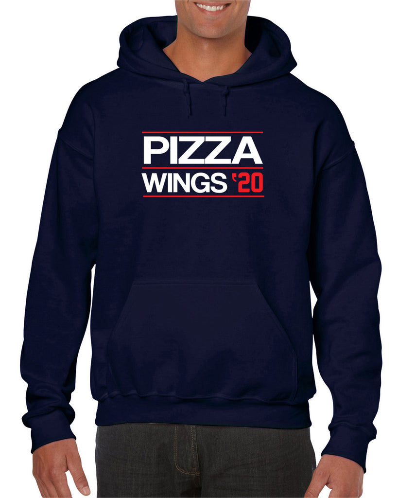 Pizza Wings 2020 Hoodie Hooded Sweatshirt food snacks sports party election campaign president