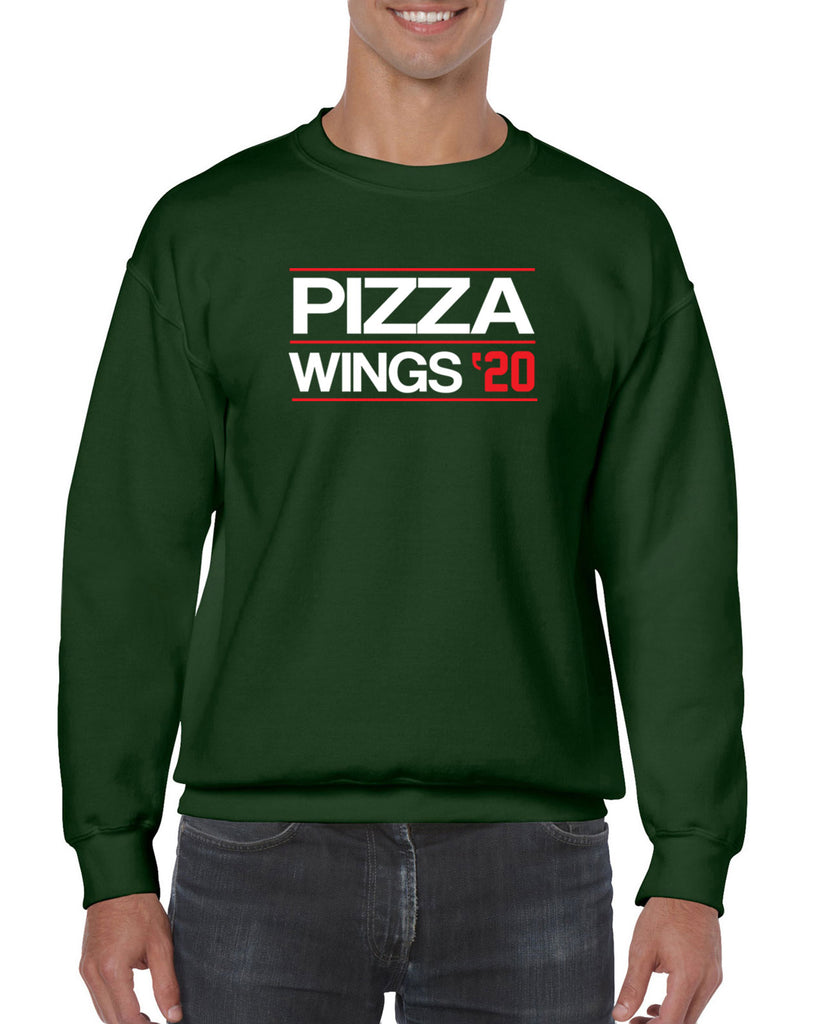 Pizza Wings 2020 Crew Sweatshirt food snacks sports party election campaign president