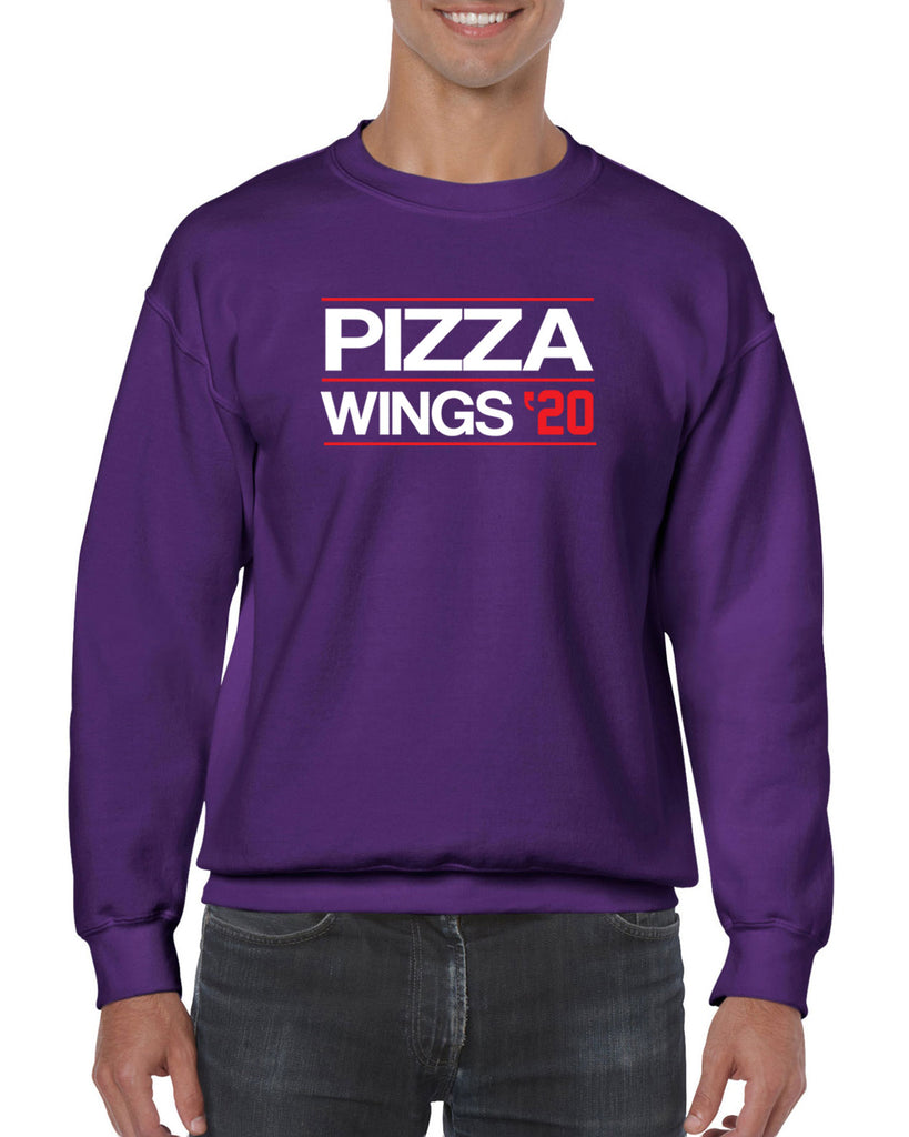 Pizza Wings 2020 Crew Sweatshirt food snacks sports party election campaign president