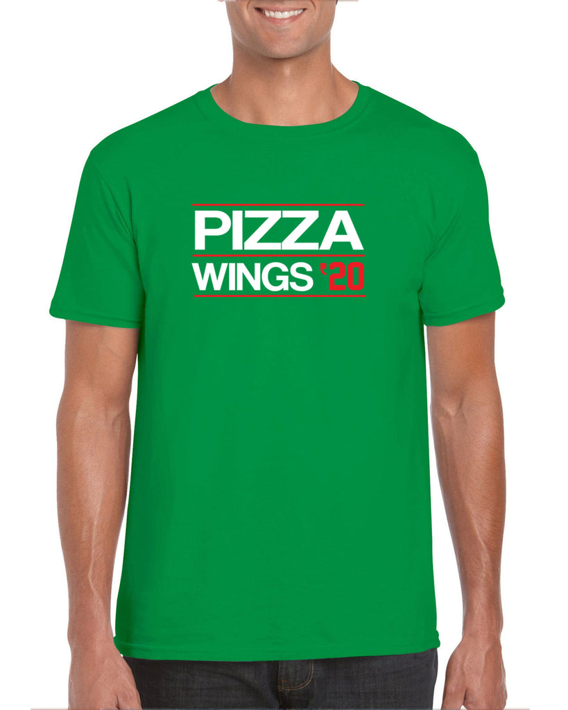 Pizza Wings 2020 Mens T-shirt food snacks sports party election campaign president
