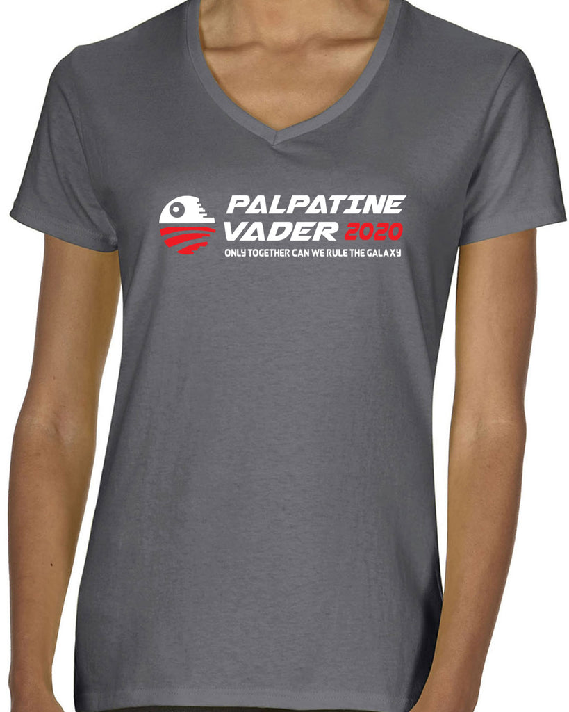 Palpatine Vader 2020 Womens V-neck Shirt star wars empire dark side campaign election president darth vader