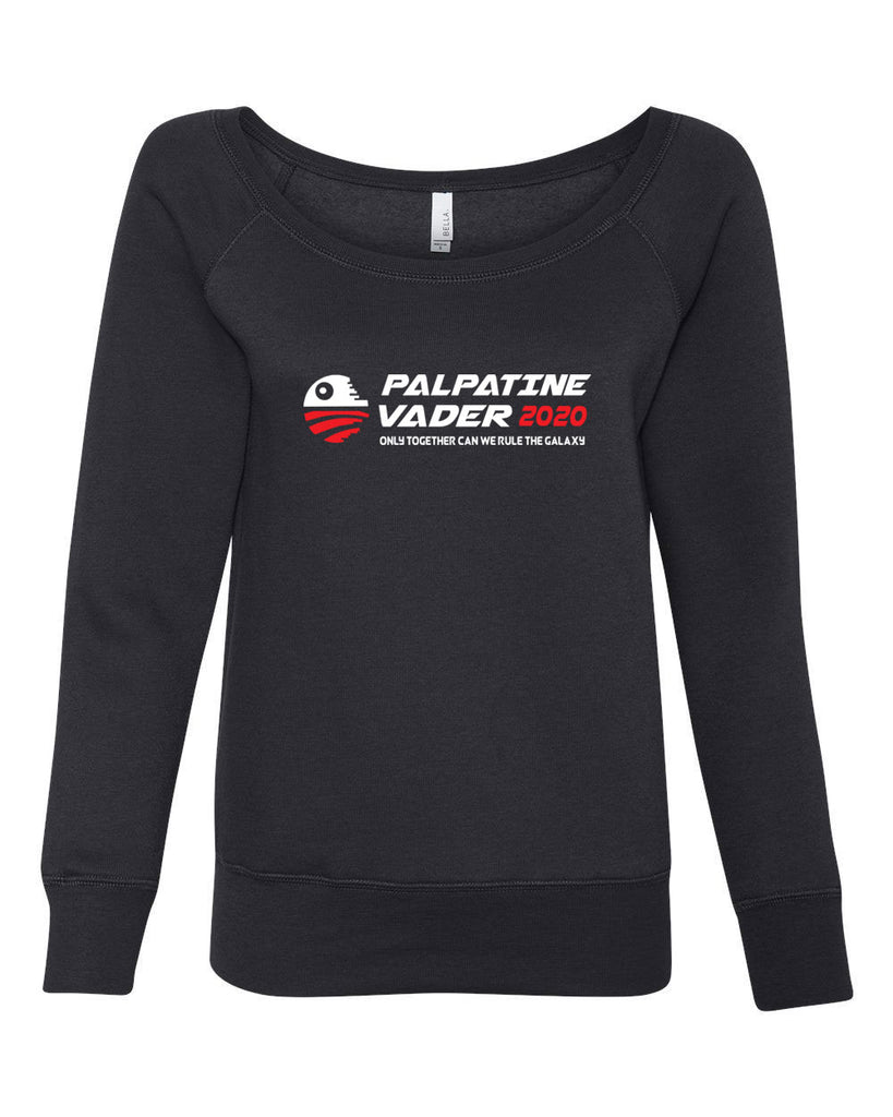 Palpatine Vader 2020 Off the Shoulder Crew Sweatshirt star wars empire dark side campaign election president darth vader