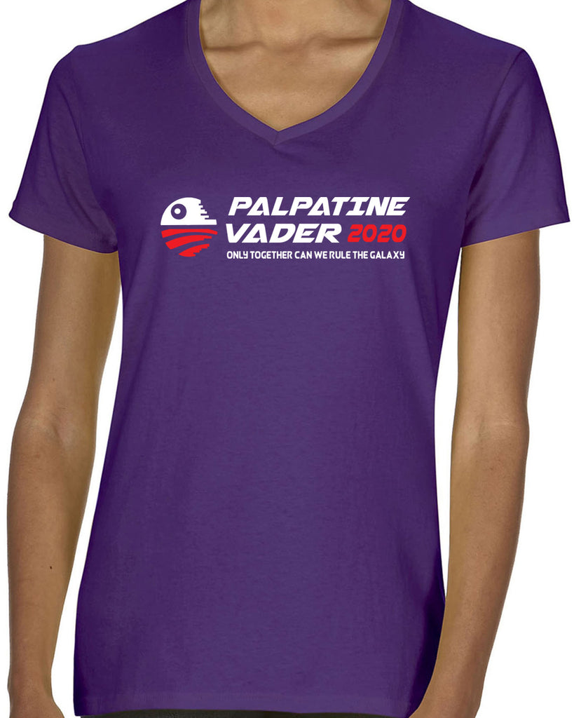 Palpatine Vader 2020 Womens V-neck Shirt star wars empire dark side campaign election president darth vader