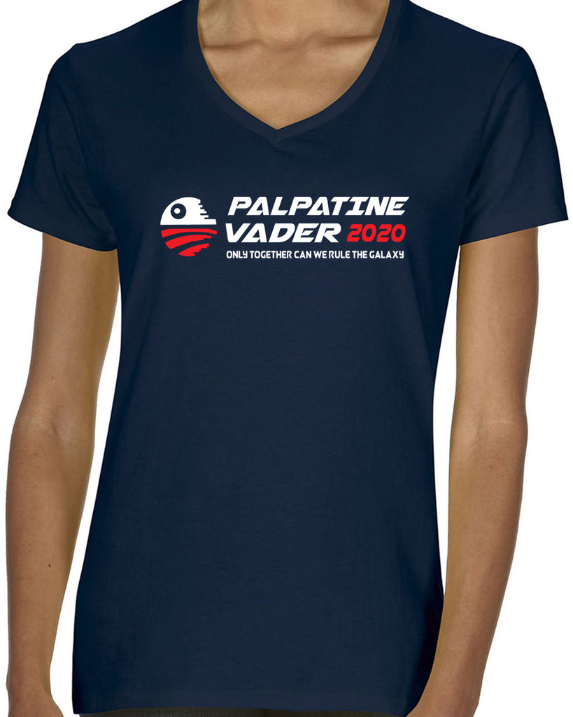 Palpatine Vader 2020 Womens V-neck Shirt star wars empire dark side campaign election president darth vader