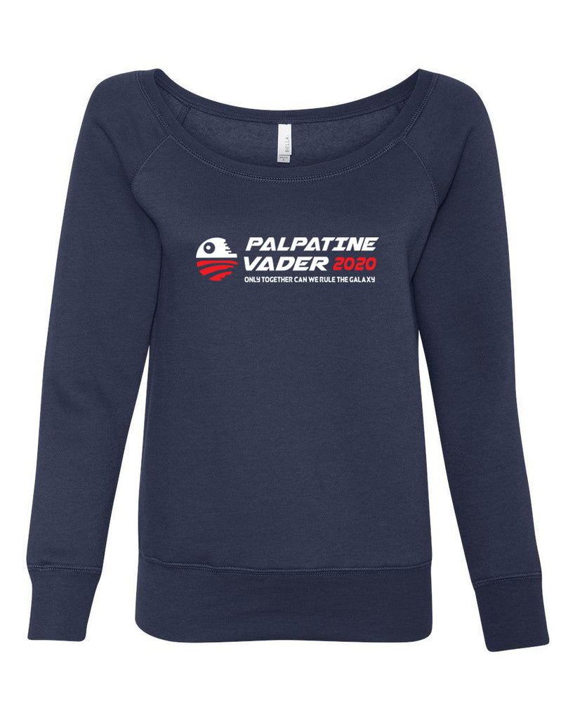 Palpatine Vader 2020 Off the Shoulder Crew Sweatshirt star wars empire dark side campaign election president darth vader