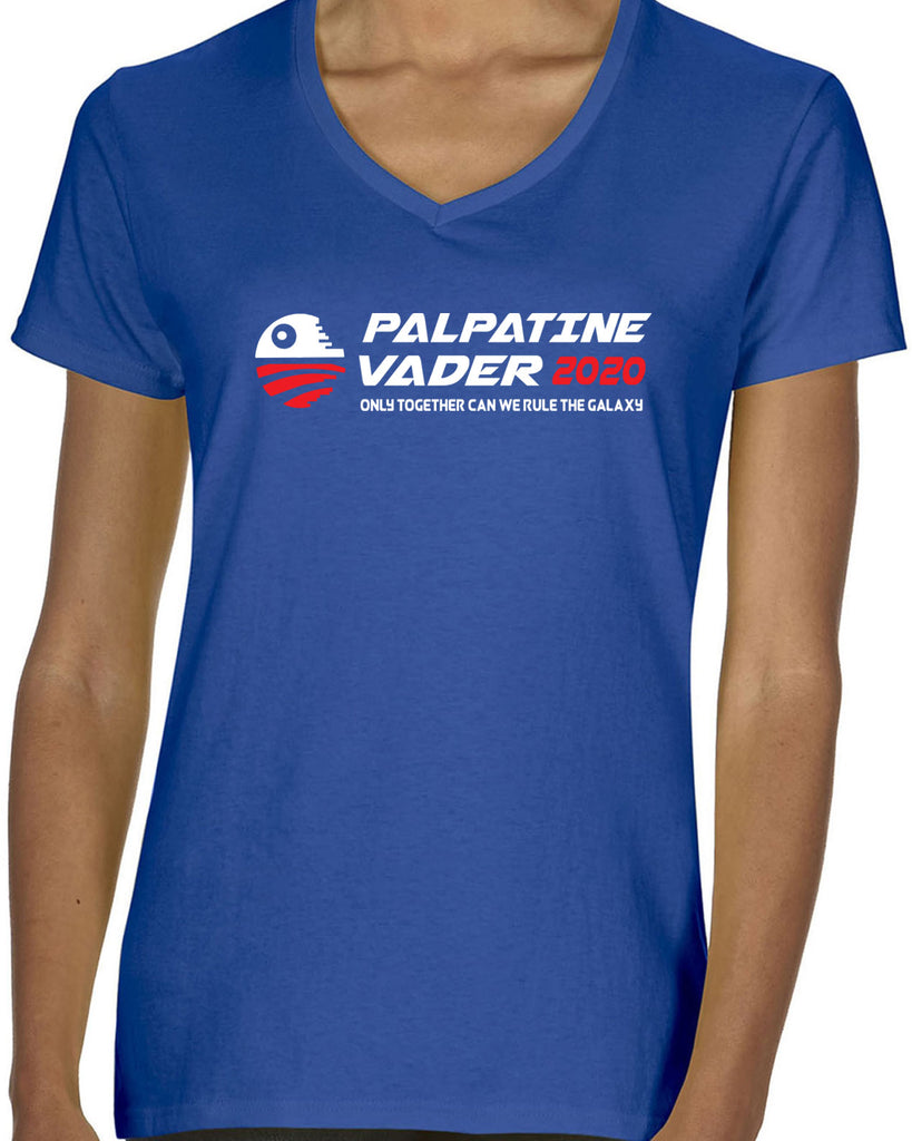 Palpatine Vader 2020 Womens V-neck Shirt star wars empire dark side campaign election president darth vader