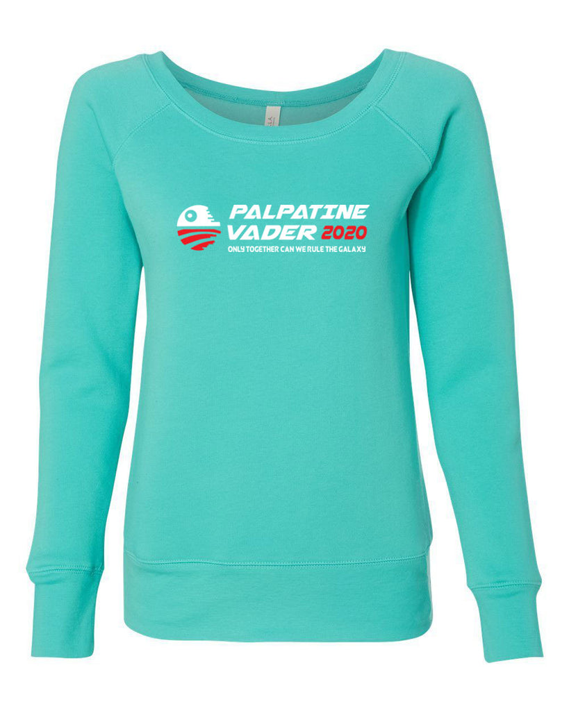 Palpatine Vader 2020 Off the Shoulder Crew Sweatshirt star wars empire dark side campaign election president darth vader