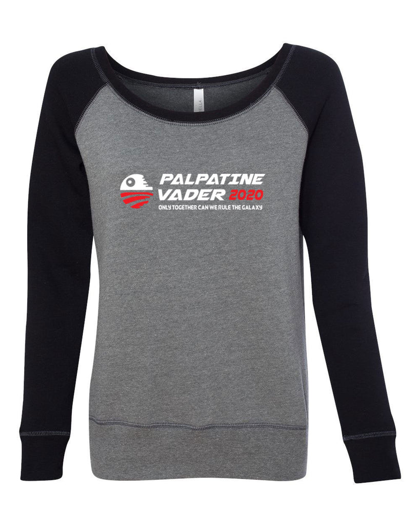 Palpatine Vader 2020 Off the Shoulder Crew Sweatshirt star wars empire dark side campaign election president darth vader