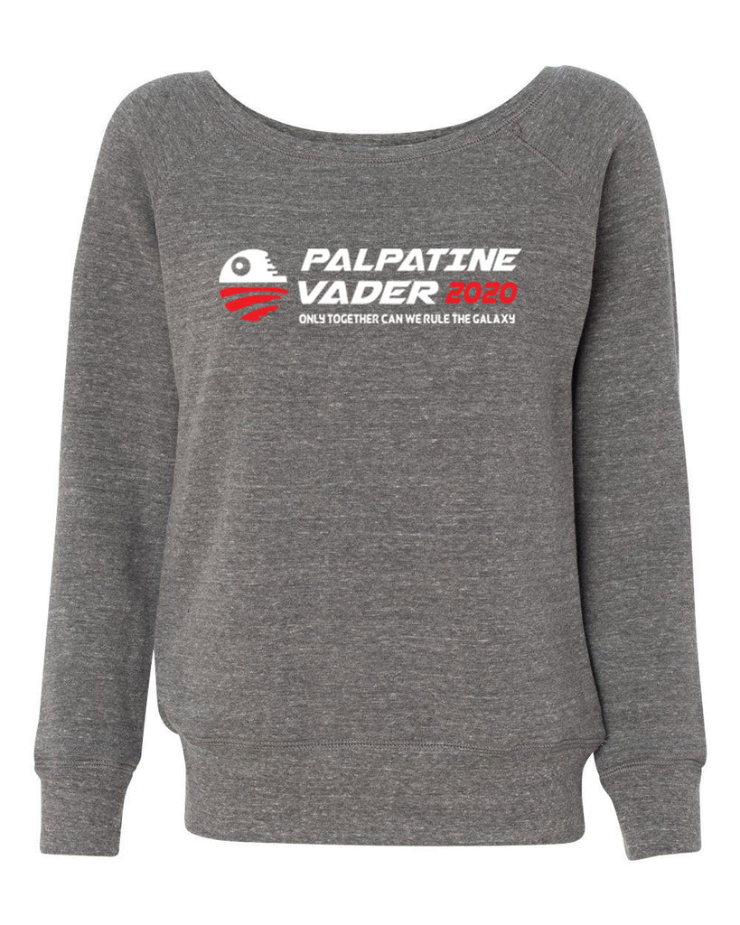 Palpatine Vader 2020 Off the Shoulder Crew Sweatshirt star wars empire dark side campaign election president darth vader