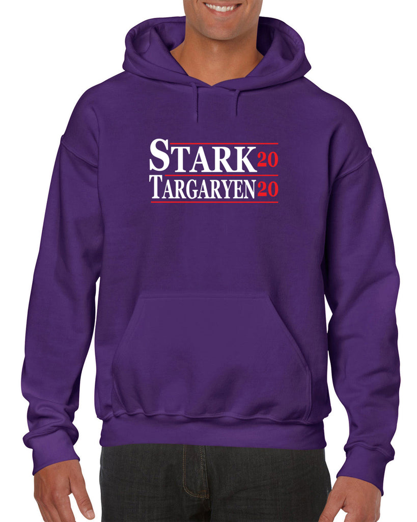 Stark Targaryen 2020 Hoodie Hooded Sweatshirt game of thrones dragons dire wolf tv show kings landing winterfell president campaign