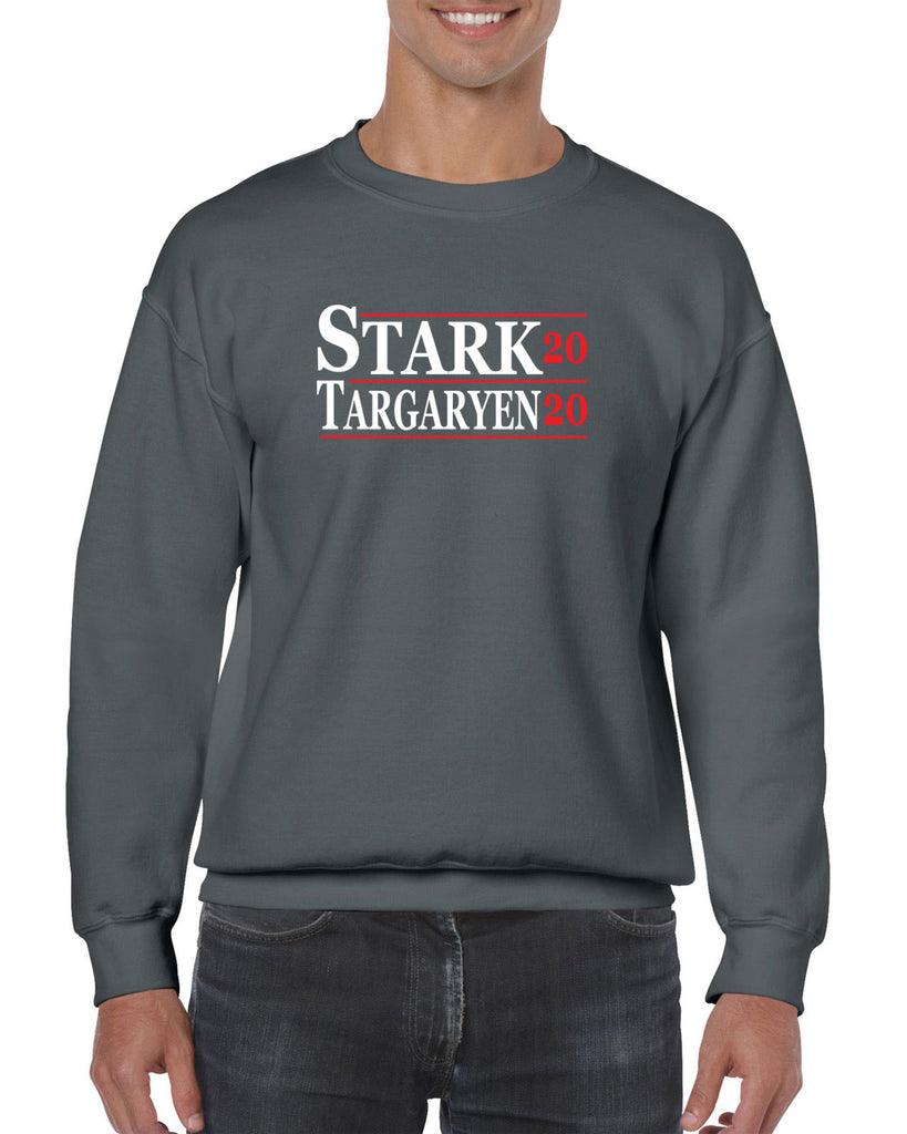 Stark Targaryen 2020 Crew Sweatshirt game of thrones dragons dire wolf tv show kings landing winterfell president campaign