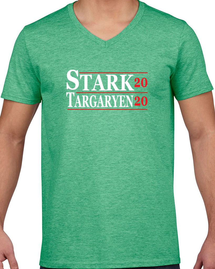 Men's Short Sleeve V-Neck T-Shirt - Stark Targaryen 2020