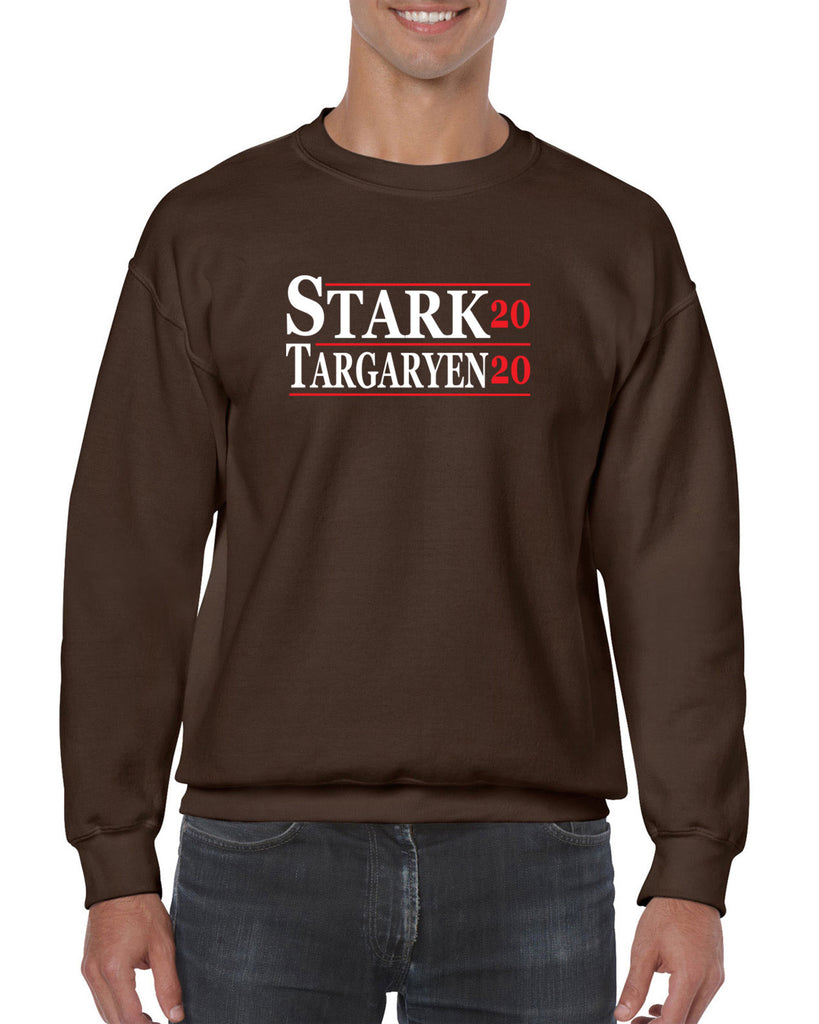 Stark Targaryen 2020 Crew Sweatshirt game of thrones dragons dire wolf tv show kings landing winterfell president campaign