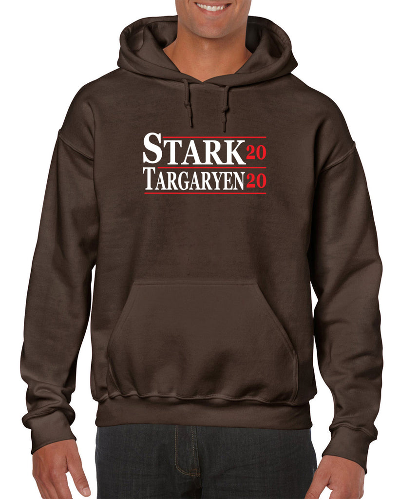 Stark Targaryen 2020 Hoodie Hooded Sweatshirt game of thrones dragons dire wolf tv show kings landing winterfell president campaign