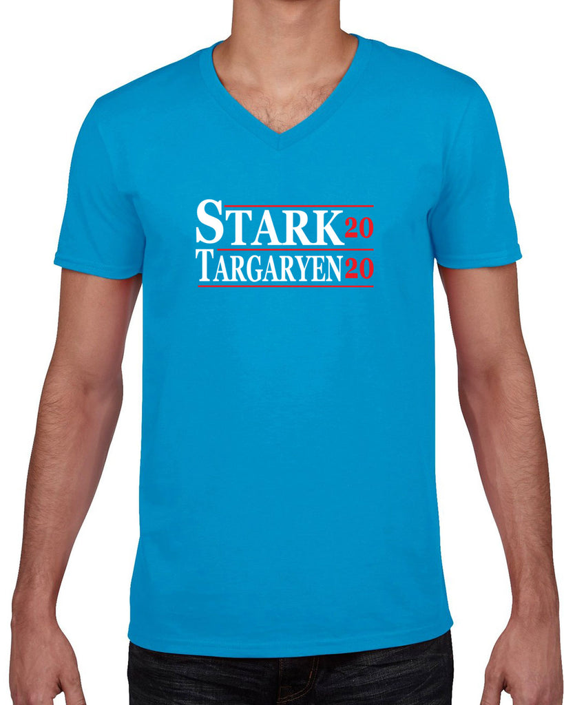 Men's Short Sleeve V-Neck T-Shirt - Stark Targaryen 2020