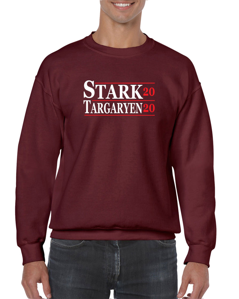 Stark Targaryen 2020 Crew Sweatshirt game of thrones dragons dire wolf tv show kings landing winterfell president campaign