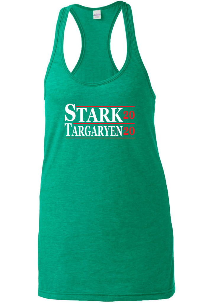 Stark Targaryen 2020 Racer Back Tank Top racerback game of thrones dragons dire wolf tv show kings landing winterfell president campaign