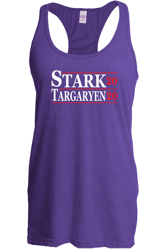 Stark Targaryen 2020 Racer Back Tank Top racerback game of thrones dragons dire wolf tv show kings landing winterfell president campaign