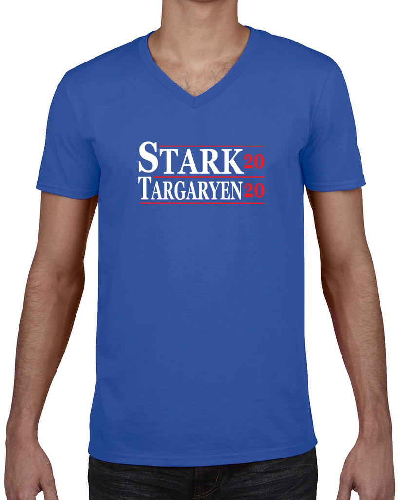 Men's Short Sleeve V-Neck T-Shirt - Stark Targaryen 2020