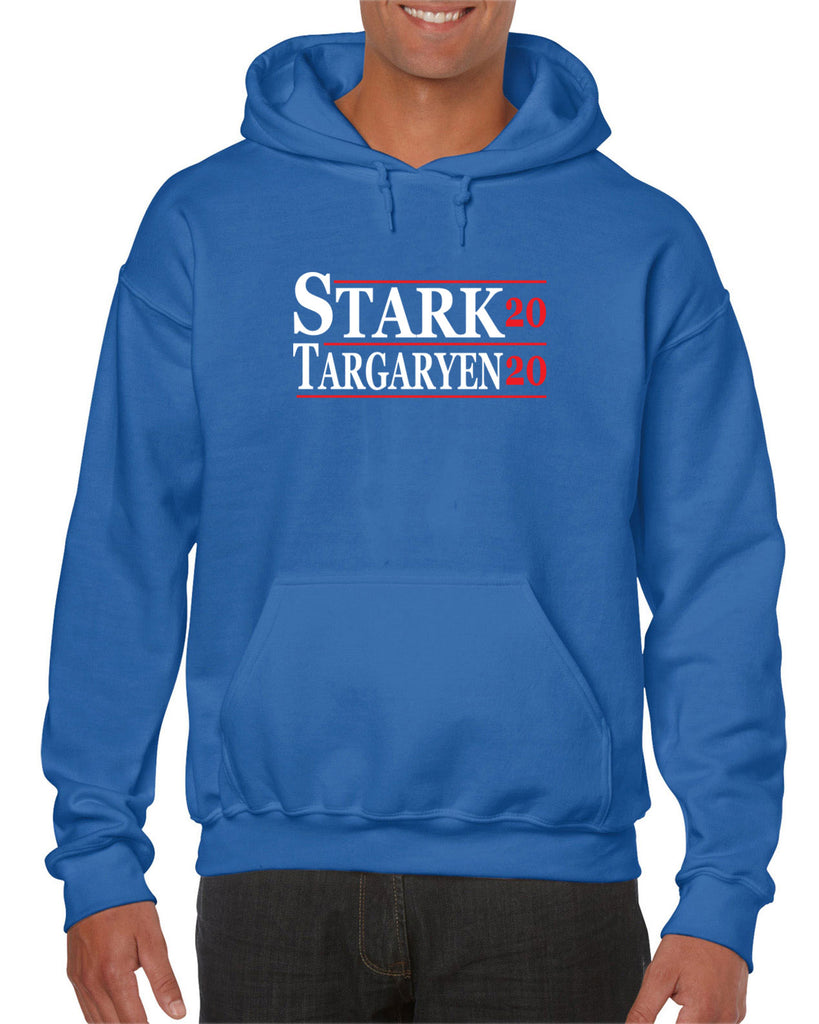 Stark Targaryen 2020 Hoodie Hooded Sweatshirt game of thrones dragons dire wolf tv show kings landing winterfell president campaign