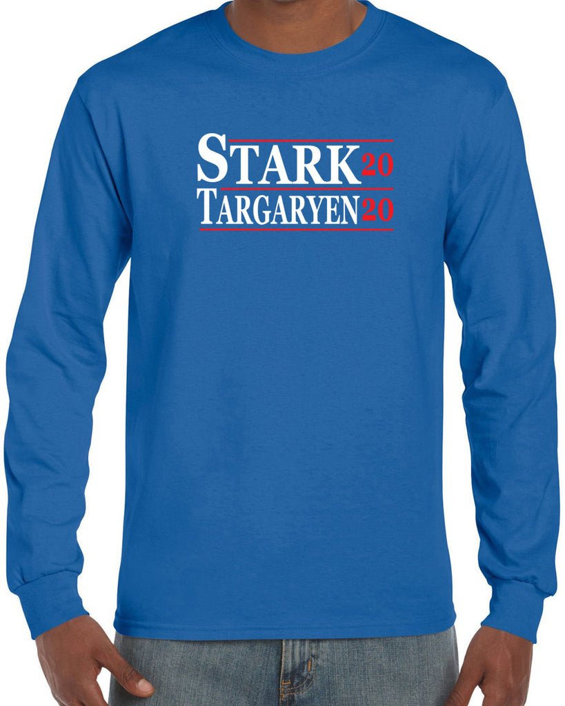 Stark Targaryen 2020 Long Sleeve Shirt game of thrones dragons dire wolf tv show kings landing winterfell president campaign