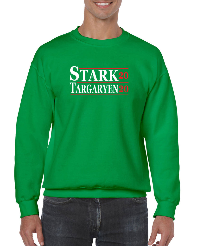 Stark Targaryen 2020 Crew Sweatshirt game of thrones dragons dire wolf tv show kings landing winterfell president campaign