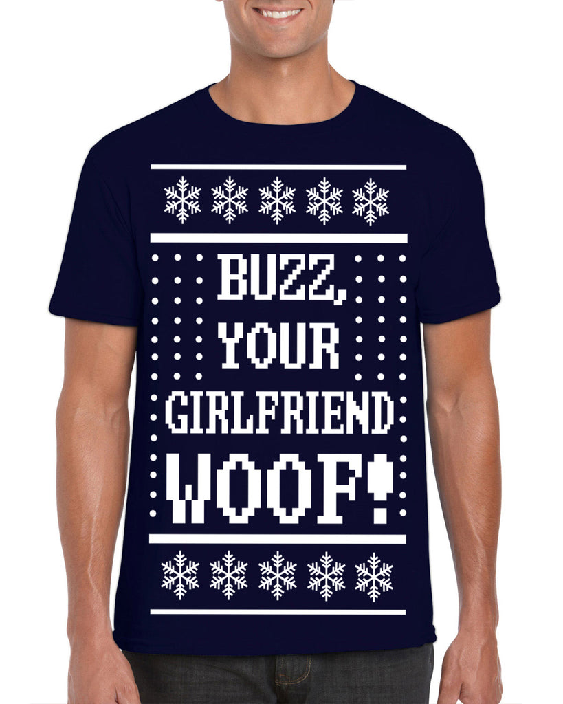 Hot Press Apparel Ugly Christmas Sweater Home Buzz Kevin Alone Gift Present Men's T Shirt Costume Party Holiday Wet Bandits