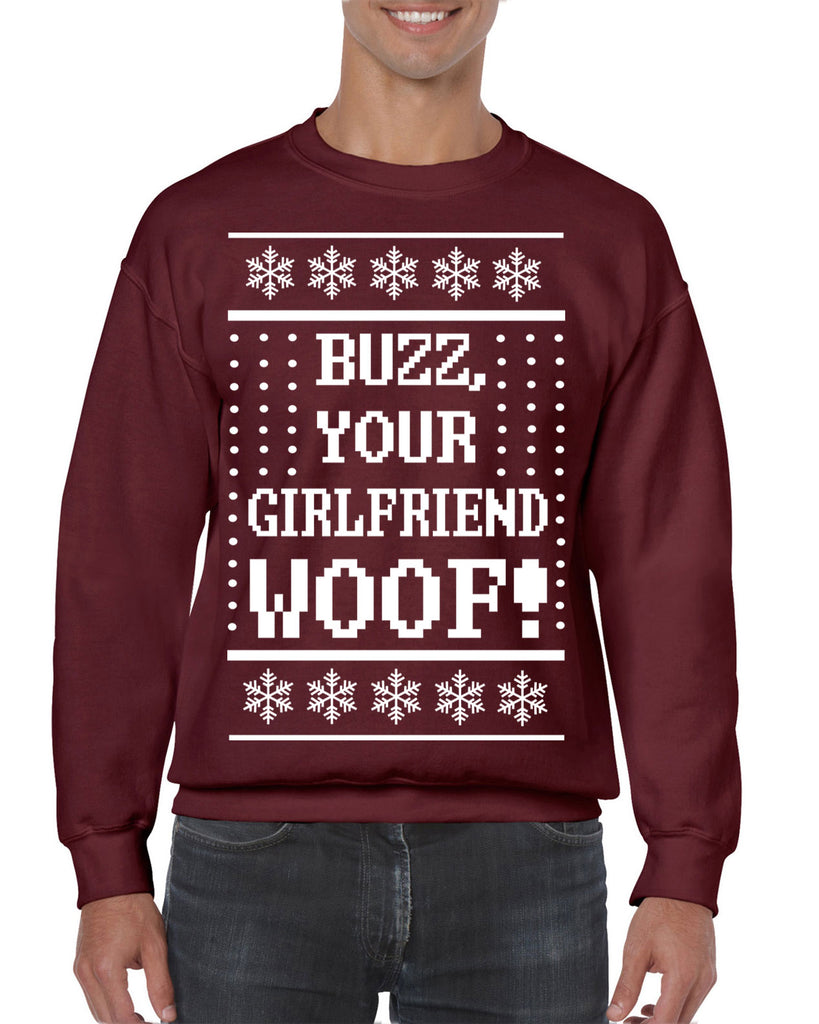 Hot Press Apparel Ugly Christmas Sweater Home Buzz Kevin 90s Movie Alone Sweatshirt Gift Present Holiday Party Costume