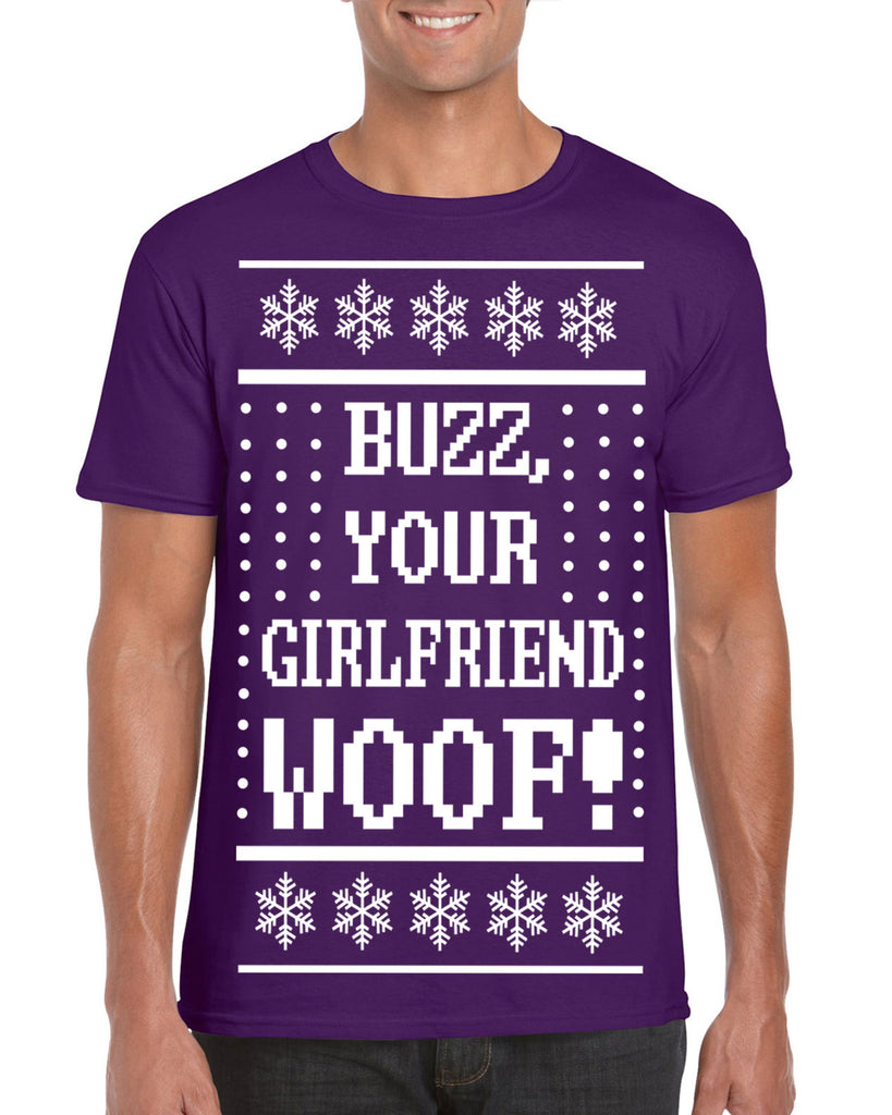 Hot Press Apparel Ugly Christmas Sweater Home Buzz Kevin Alone Gift Present Men's T Shirt Costume Party Holiday Wet Bandits