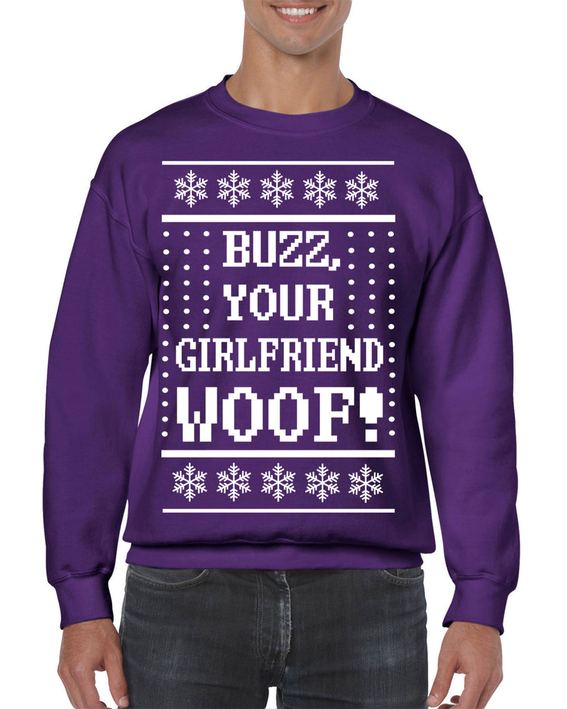 Hot Press Apparel Ugly Christmas Sweater Home Buzz Kevin 90s Movie Alone Sweatshirt Gift Present Holiday Party Costume