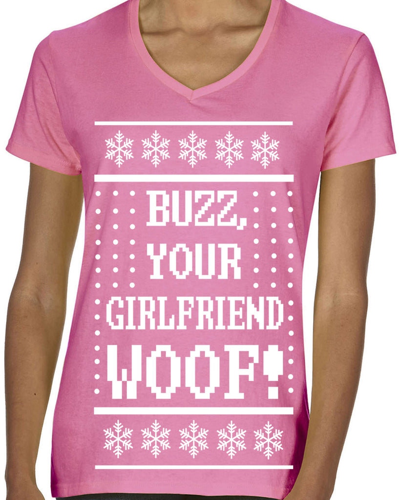 Hot Press Apparel Ugly Christmas Sweater Home 90s Movie Buzz Alone Kevin Holiday Party Gift Present Women's Shirt Costume