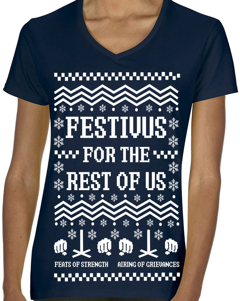 Hot Press Apparel Festival for the Rest of Us Ugly Christmas Sweater Seinfeld Gift Present Holiday Party