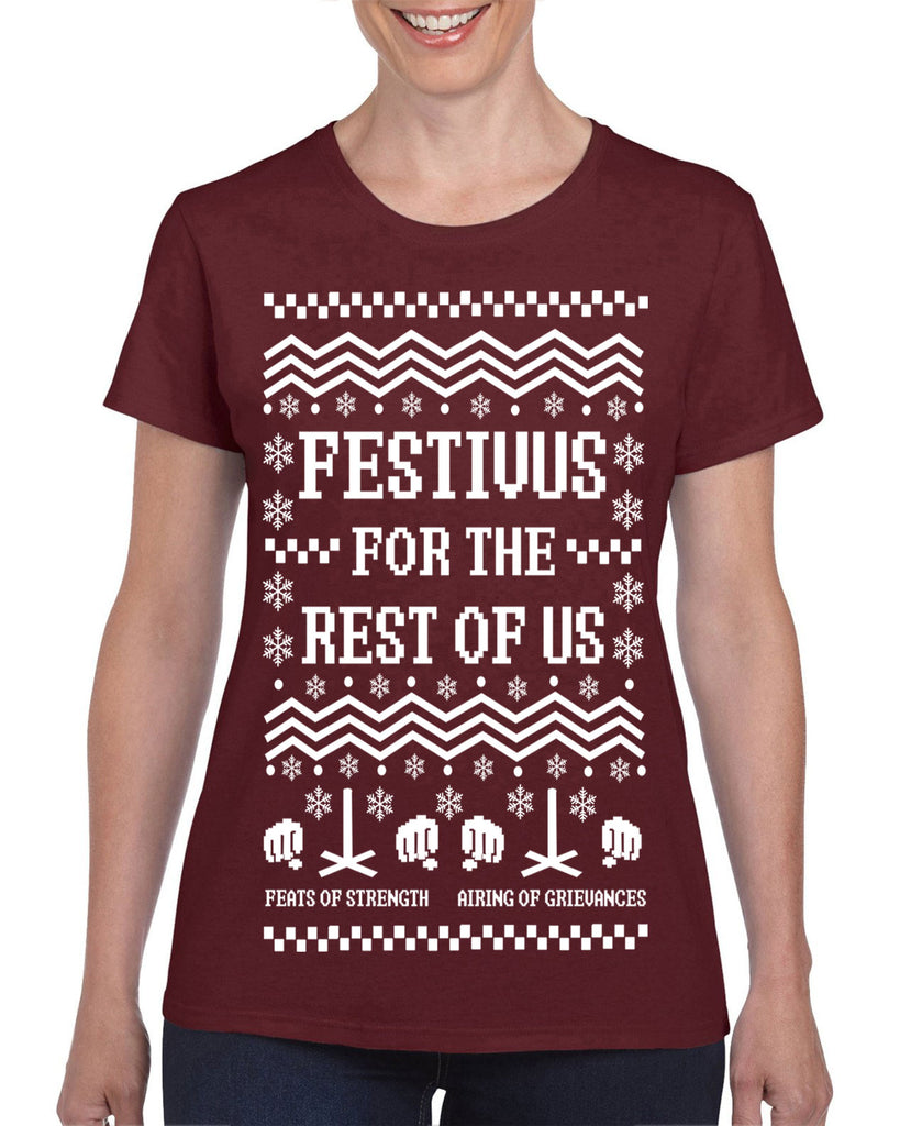 Hot Press Apparel Festival for the Rest of Us Party TV Show Funny Gift Present Seinfeld Holiday Party Ugly Christmas Sweater