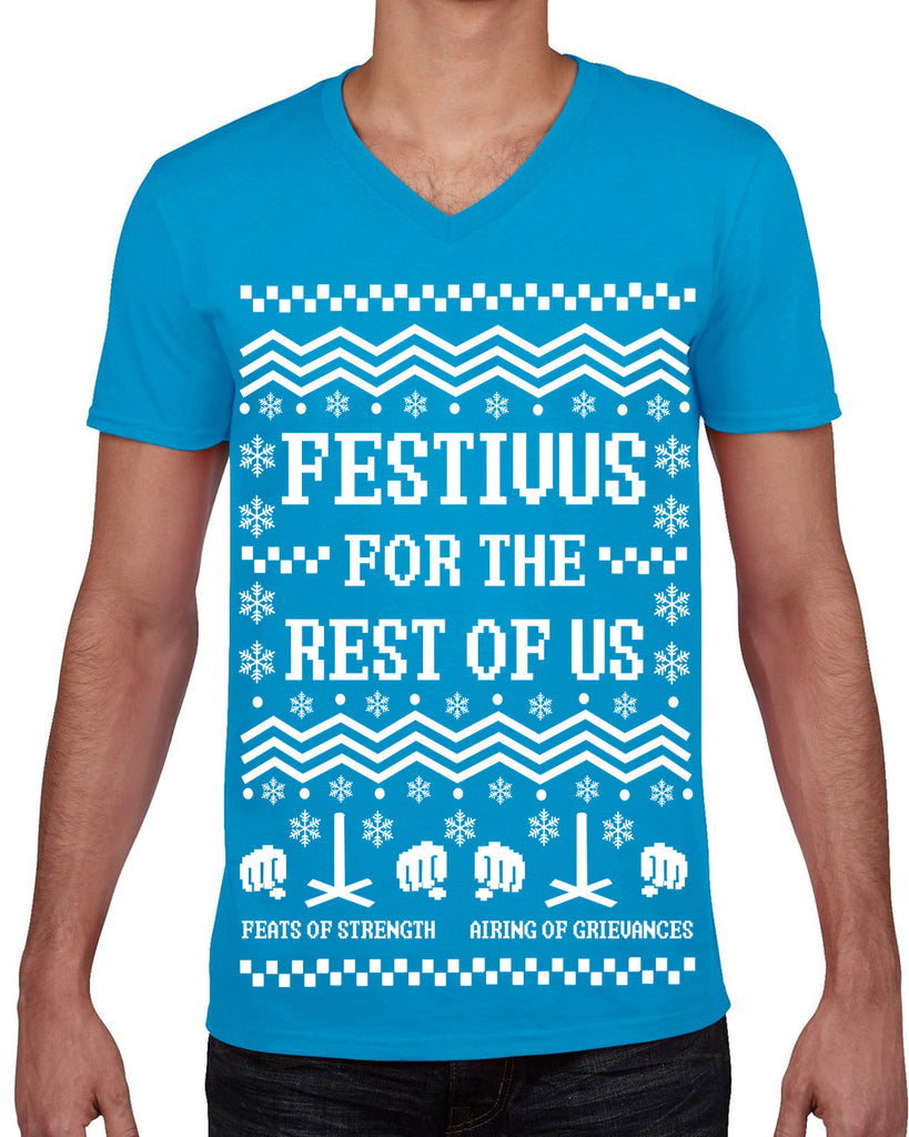 Hot Press Apparel Festival for the Rest of Us Ugly Christmas Sweater Seinfeld Gift Present Holiday Party Seinfeld TV Show