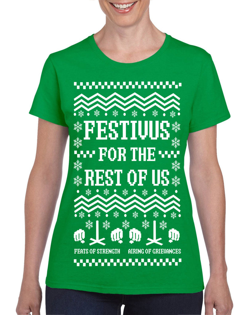 Hot Press Apparel Festival for the Rest of Us Party TV Show Funny Gift Present Seinfeld Holiday Party Ugly Christmas Sweater