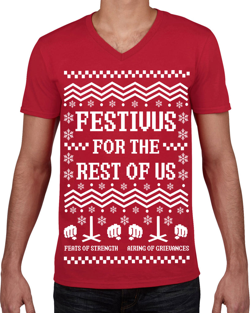 Hot Press Apparel Festival for the Rest of Us Ugly Christmas Sweater Seinfeld Gift Present Holiday Party Seinfeld TV Show