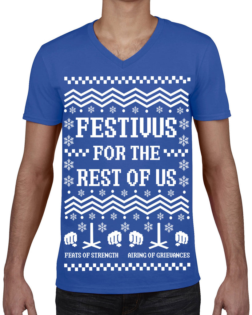 Hot Press Apparel Festival for the Rest of Us Ugly Christmas Sweater Seinfeld Gift Present Holiday Party Seinfeld TV Show