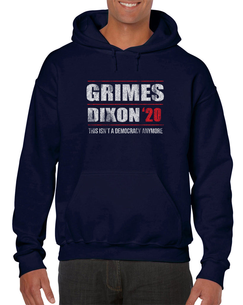 Grimes Dixon 2020 Hoodie Hooded Sweatshirt scary horror zombie walking tv show dead walker daryl rick president campaign