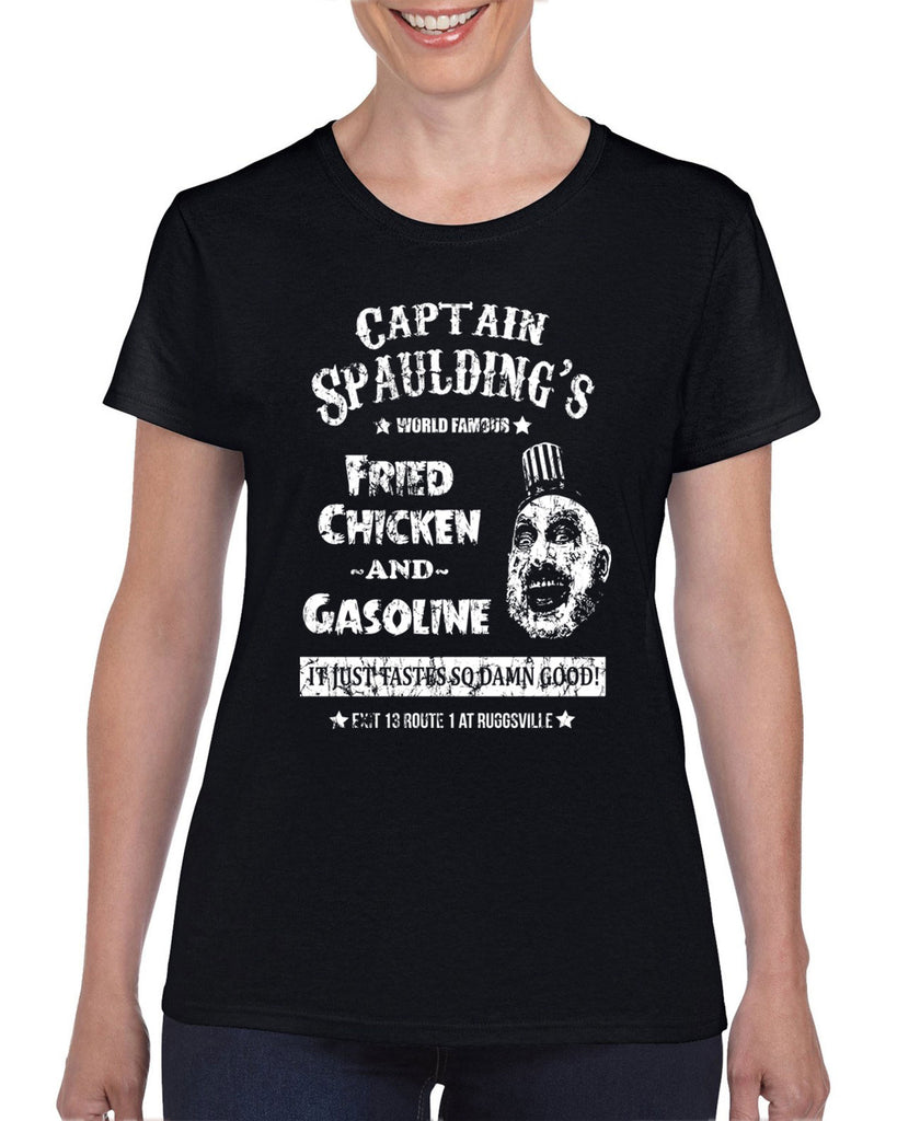Hot Press Apparel Women's Clothing T-Shirt Captain Spaulding Clown Scary Halloween Horror Zombie Gift Present Movie