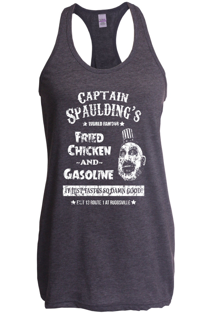 Hot Press Apparel Captain Spaulding Women's Tank Top Clothing Shirt Scary Movie Horror Creepy Clown Movie Costume Halloween Gift Present