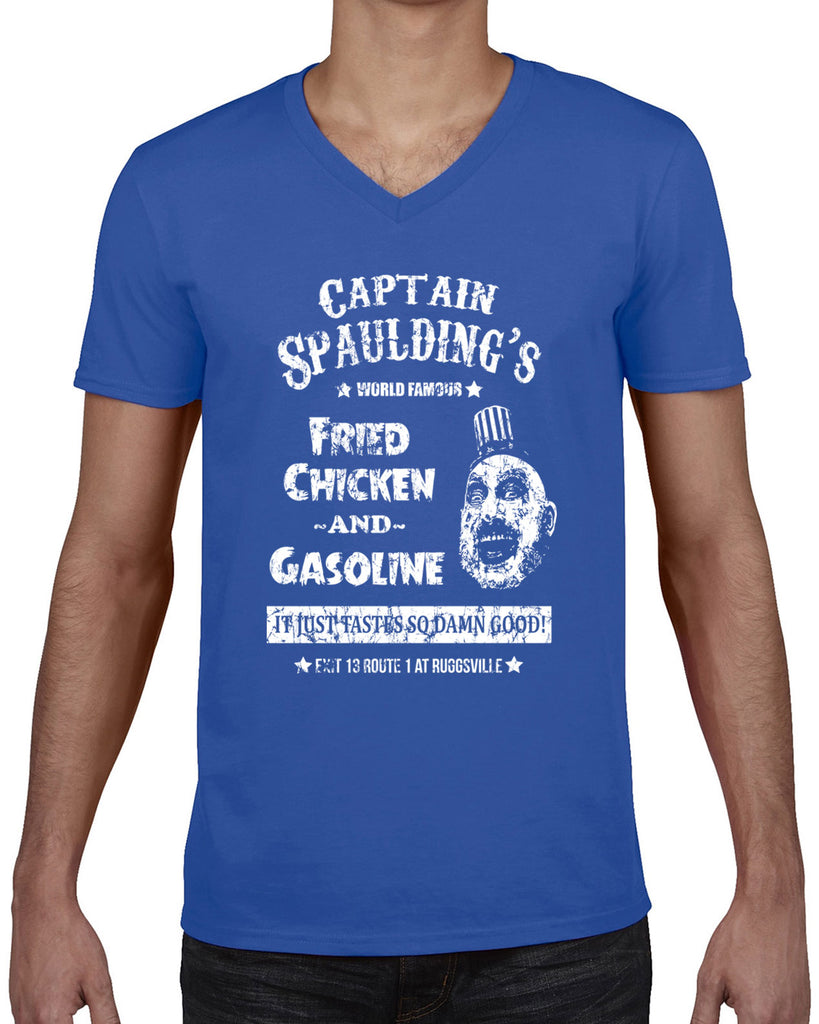 Hot Press Apparel Men's Clothing T Shirt V-Neck novelty clown Captain Spaulding Scary Horror Movie Zombie Gift Present Halloween Costume