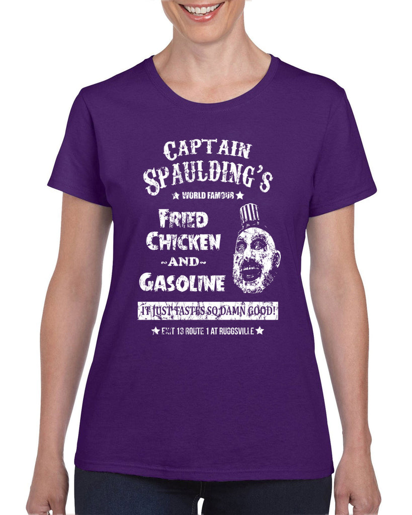 Hot Press Apparel Women's Clothing T-Shirt Captain Spaulding Clown Scary Halloween Horror Zombie Gift Present Movie