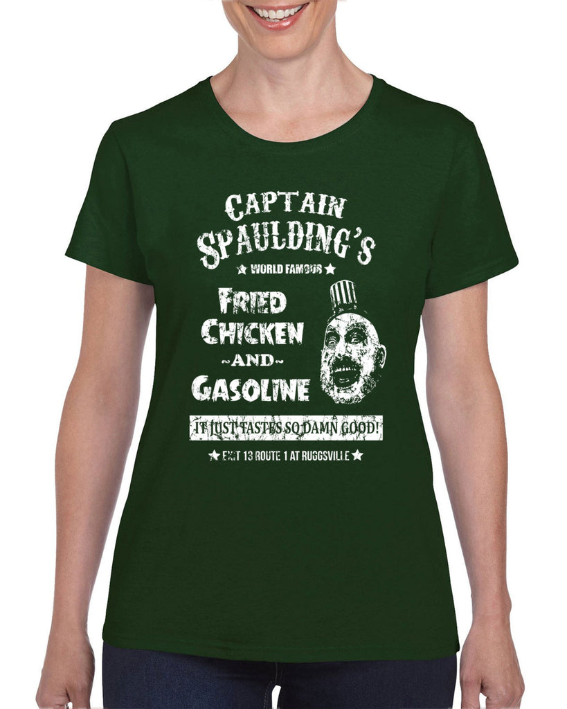 Hot Press Apparel Women's Clothing T-Shirt Captain Spaulding Clown Scary Halloween Horror Zombie Gift Present Movie