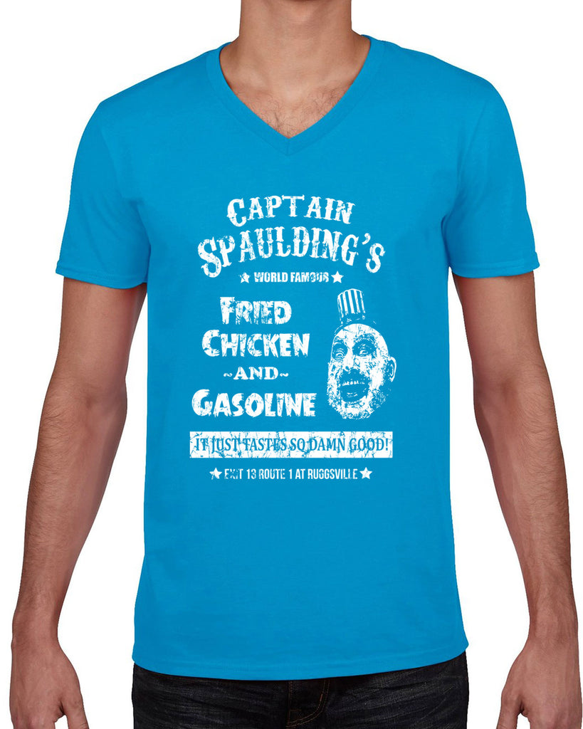 Hot Press Apparel Men's Clothing T Shirt V-Neck novelty clown Captain Spaulding Scary Horror Movie Zombie Gift Present Halloween Costume