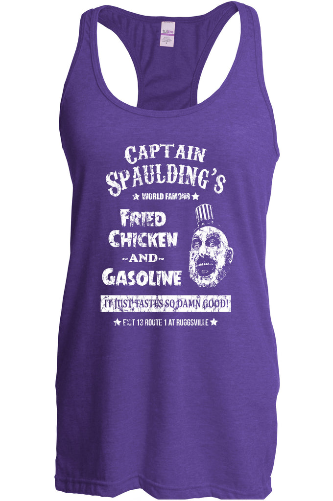 Hot Press Apparel Captain Spaulding Women's Tank Top Clothing Shirt Scary Movie Horror Creepy Clown Movie Costume Halloween Gift Present